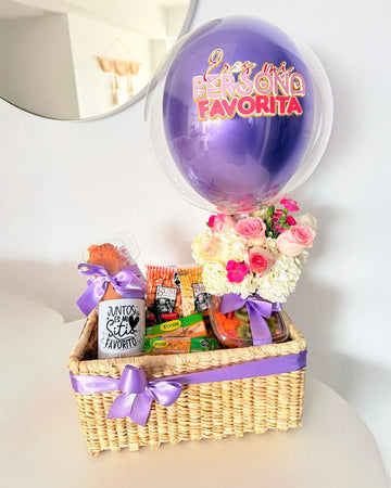 Desayuno sorpresa con flores gourmet - Canasta Encantadora