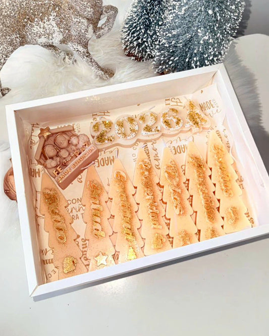 Decoración Navideña Artesanal - Set Velas Deseo