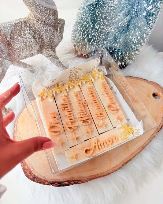 Decoración Navideña Artesanal - Velas Candelabro Deseos