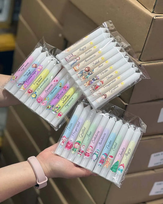 Decoración Navideña Artesanal - Velas Gratitud